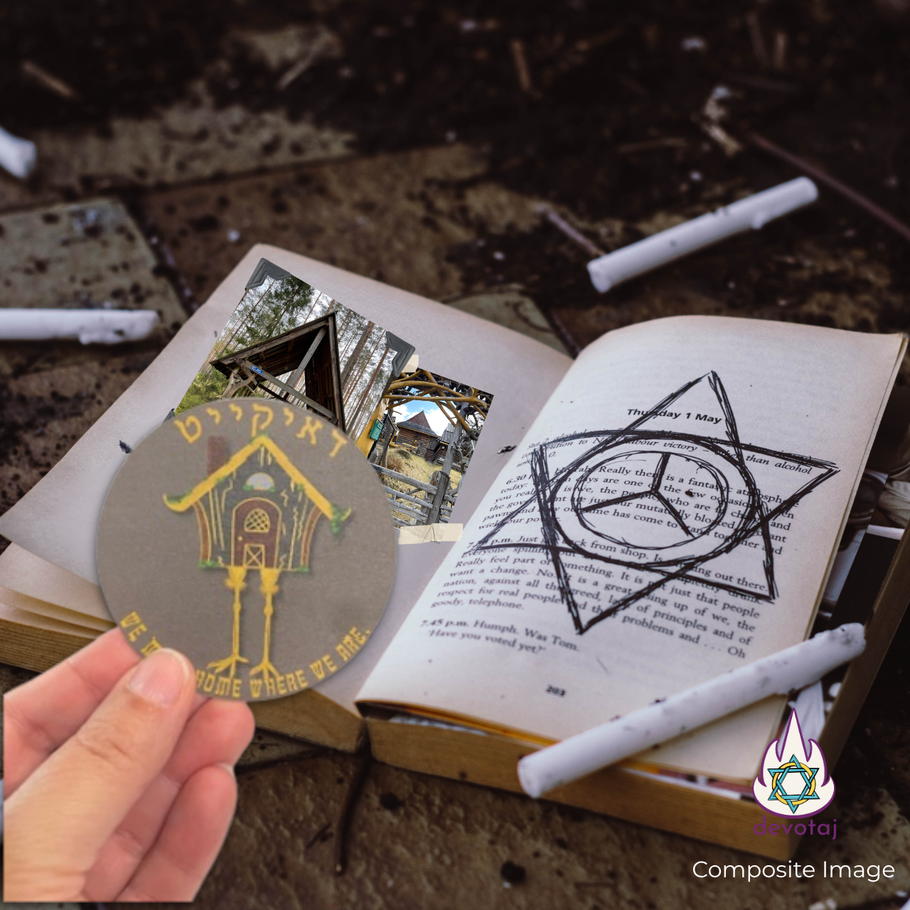 Baba Yaga's House Sticker | Doikayt | Judaica Yiddishkeit | Slavic Folklore