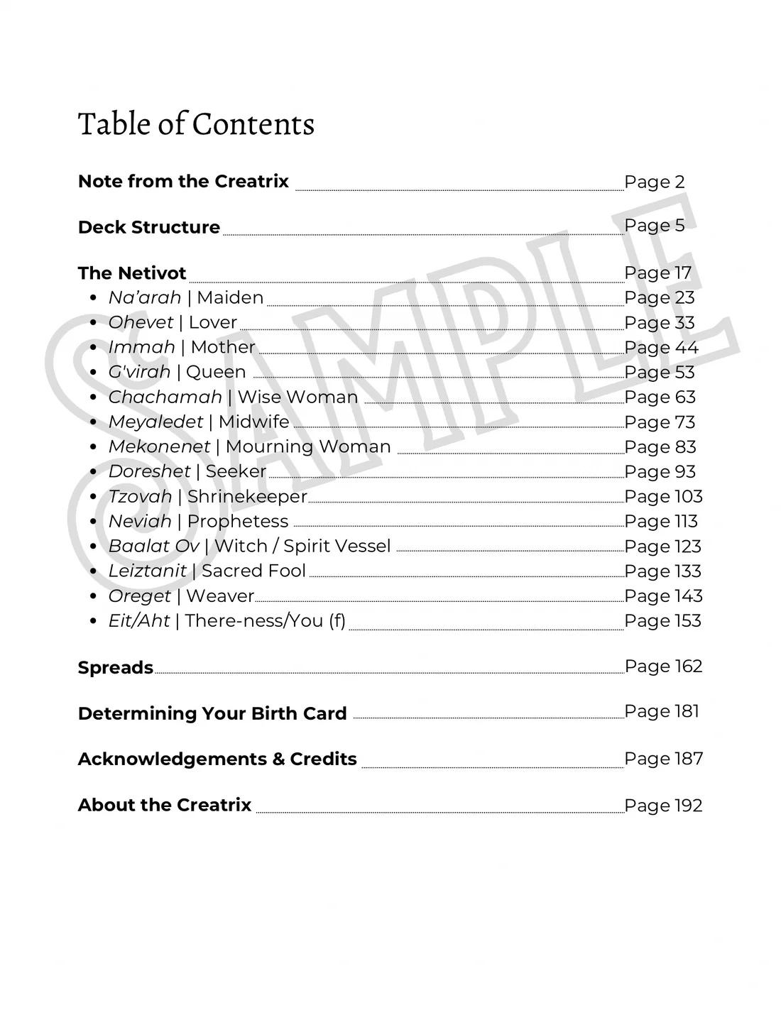Netivot Wisdom Oracle Workbook