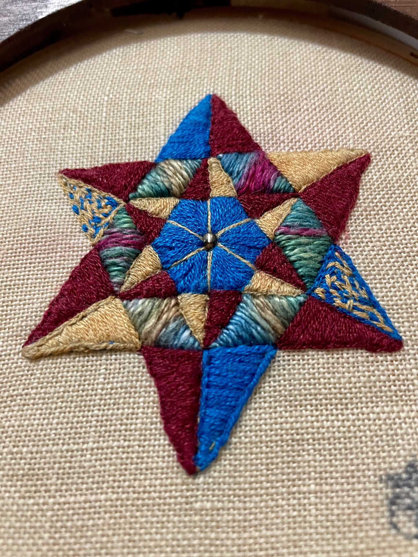 Merkavah Mizrach | Original Framed Fiber Art Judaica