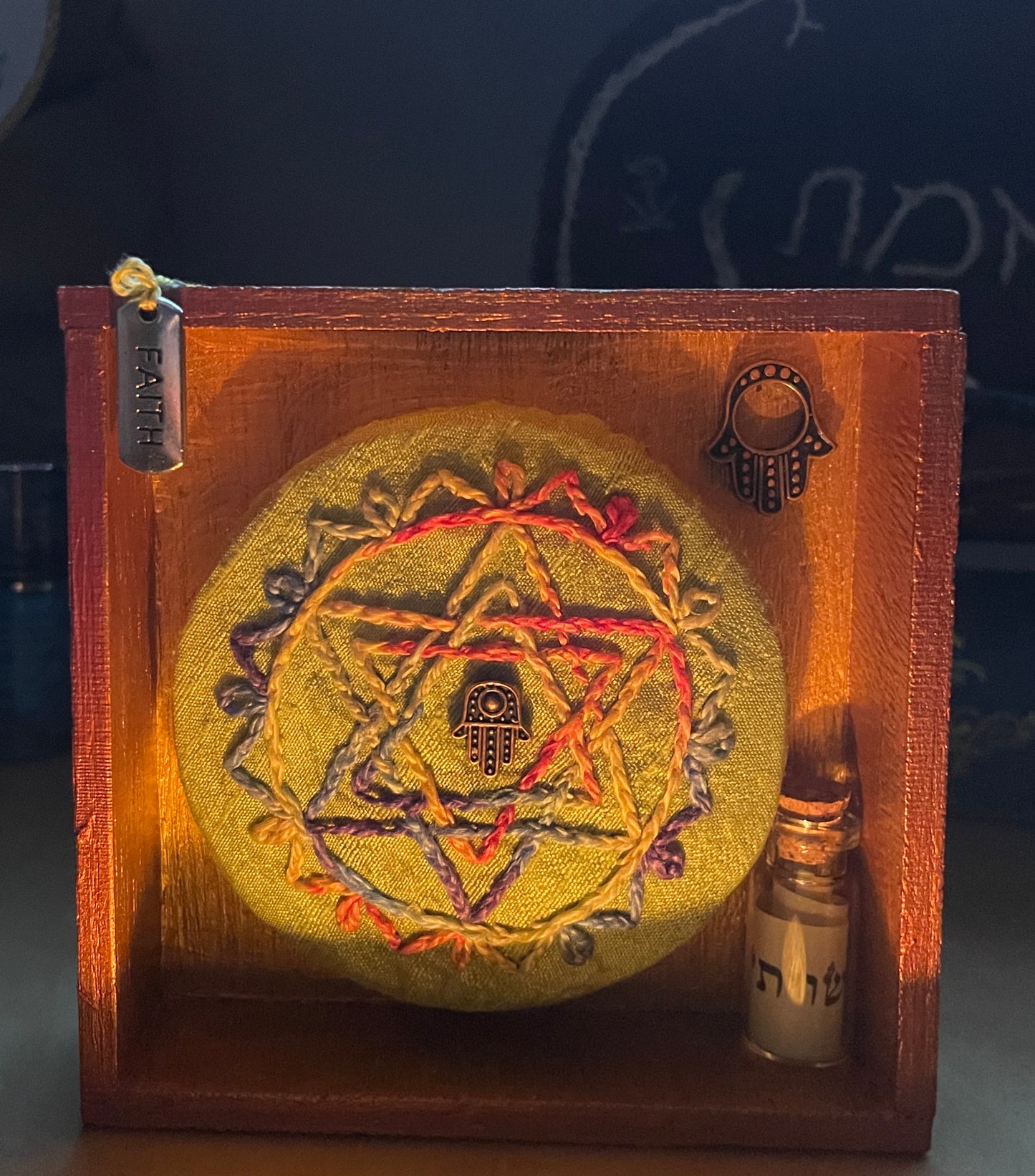 Shiviti Shrine | Mixed Media Jewish Art