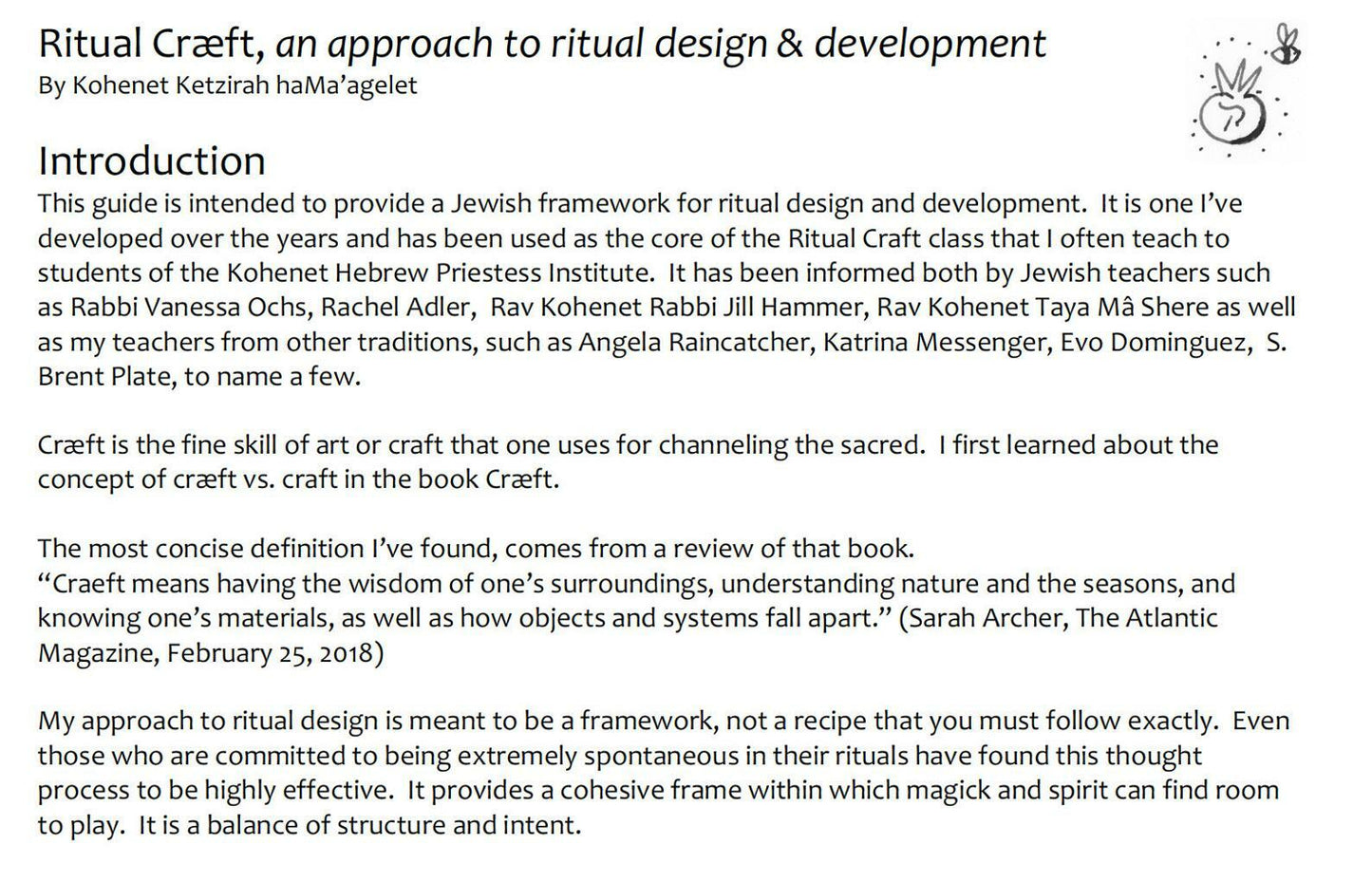 Ritual Cræft: an approach to ritual design and development | ebooklette