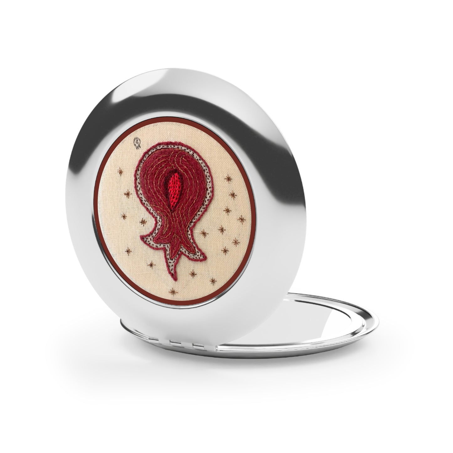 Compact Mirror Pomegranate Design - Perfect for On-the-Go Magick or Make up