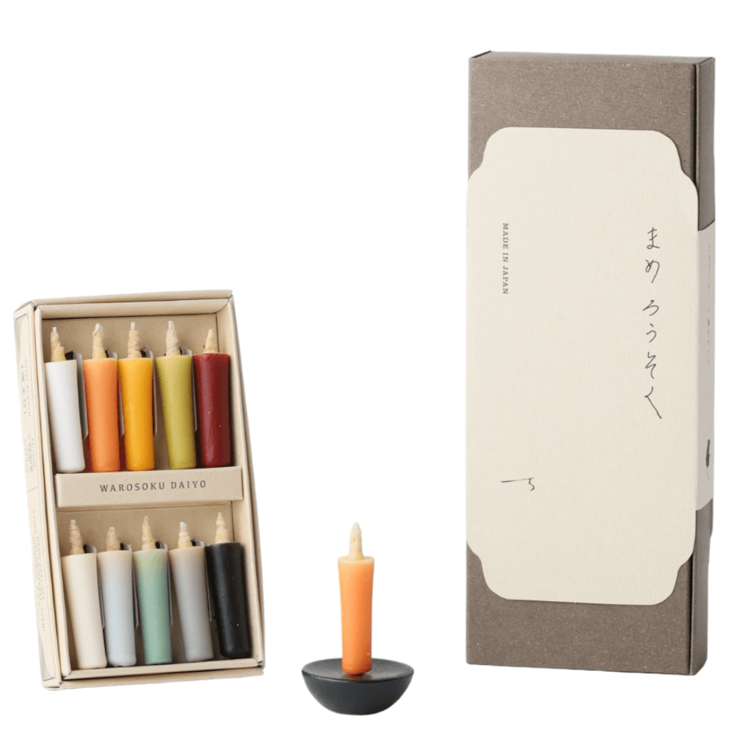Daiyo Colorful Earth Rice Wax Candle Gift Set