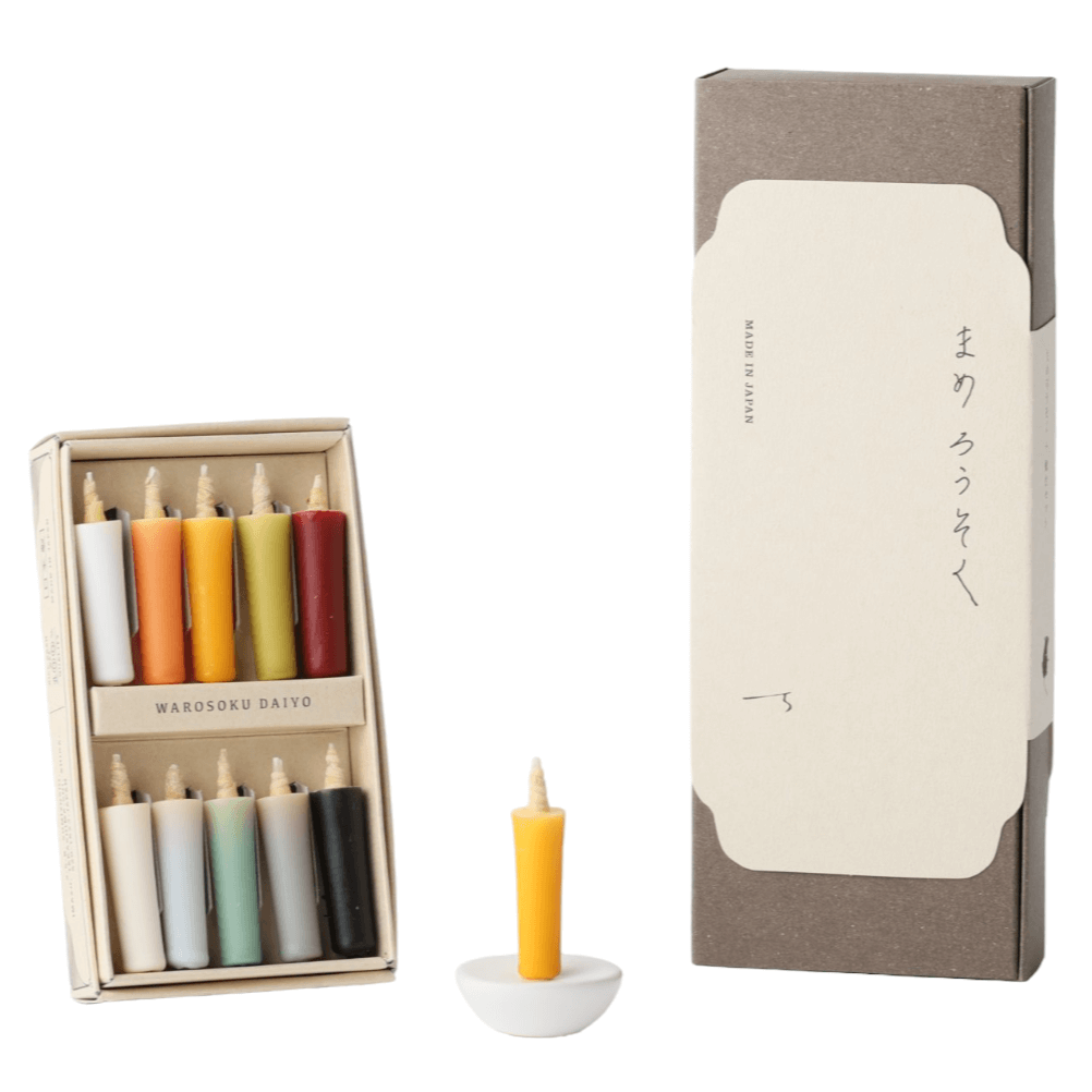 Daiyo Colorful Earth Rice Wax Candle Gift Set
