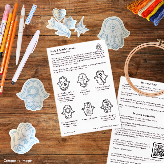 Stick & Stitch Hamsa Embroidery Patterns | Jewish Amulets