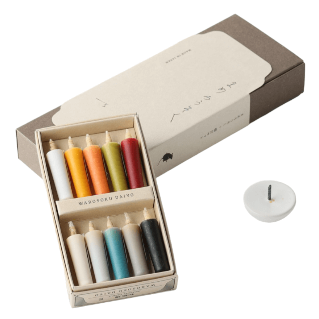 Daiyo Colorful Earth Rice Wax Candle Gift Set