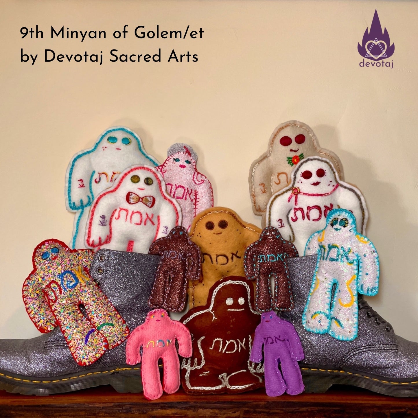 Frosted Chocolate Lavender “Gumdrop” Glitter Golem/et | 9th Minyan